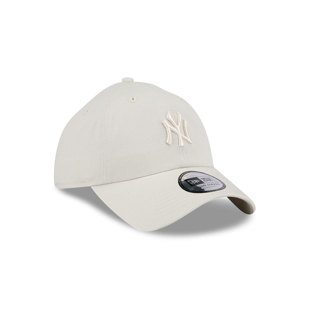 New York Yankees Hat - Seasonal Tonal Ivory White Casual Classic MLB Strapback Cap - New Era